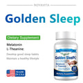 【Recommended by American Nutritionists】Golden Sleep Tablets - Contains Melatonin, L-Theanine, and 5-HTP to Promote Scientific Sleep, Reduce Stress, and Maintain a Healthy Lifestyle