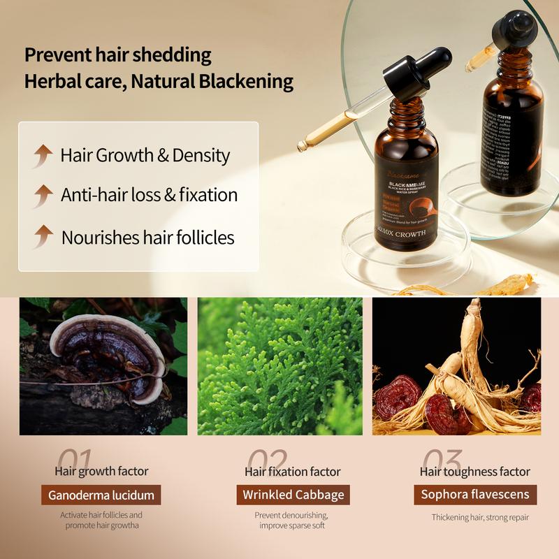 【FDA Crecimiento del Cabello】Esencia para el crecimiento del cabello con sésamo negro 