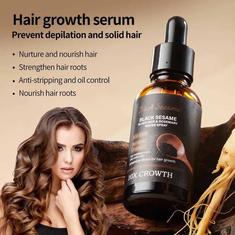 【FDA Crecimiento del Cabello】Esencia para el crecimiento del cabello con sésamo negro 