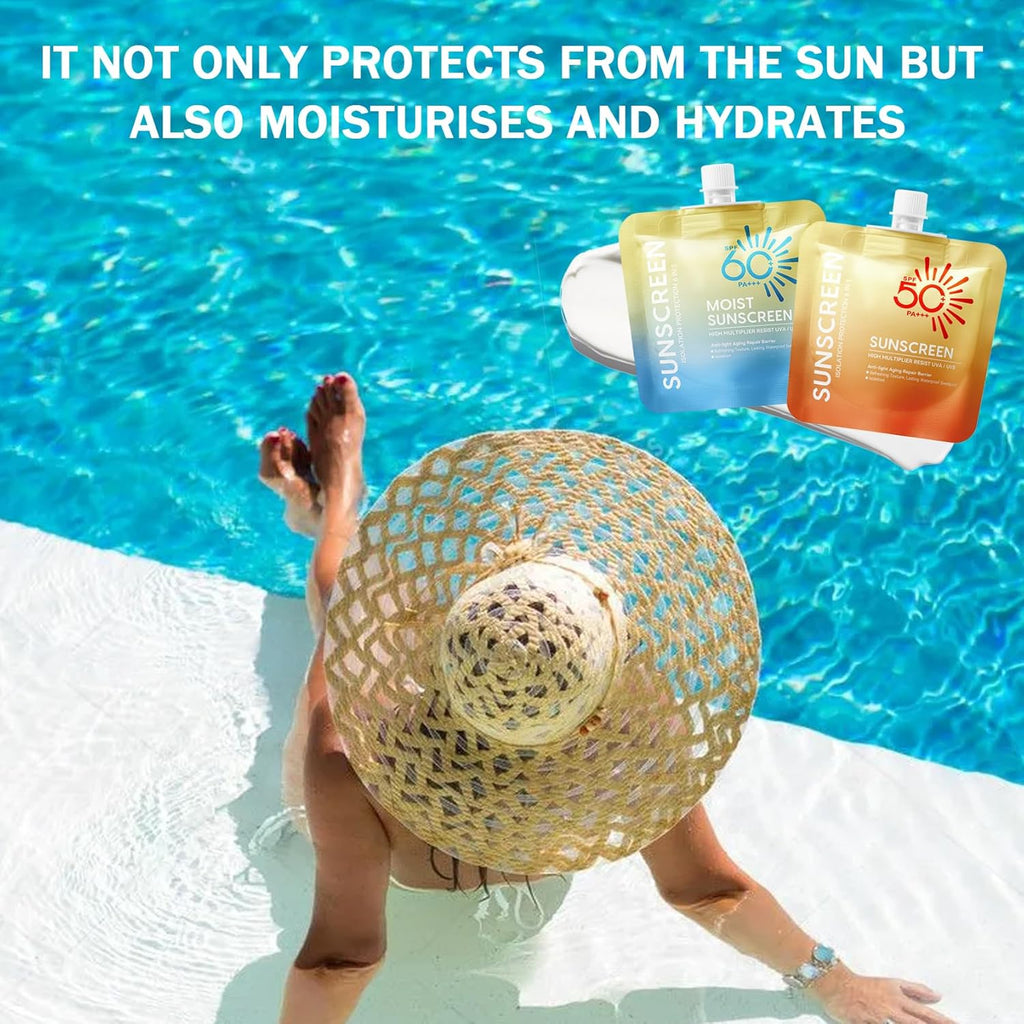 Crema facial con protector solar de espectro SPA+++ | Protección e hidratación FPS 60+ | Sensación ligera y refrescante 