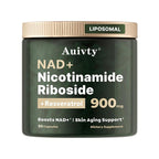 Suplemento NR900-NAD+ para el apoyo contra el envejecimiento cutáneo, energía y concentración (80 unidades) - Suplementos dietéticos de vitaminas y bienestar