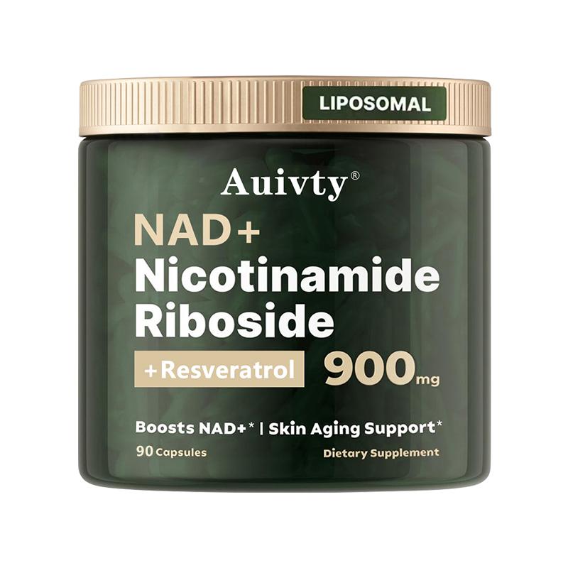 Suplemento NR900-NAD+ para el apoyo contra el envejecimiento cutáneo, energía y concentración (80 unidades) - Suplementos dietéticos de vitaminas y bienestar