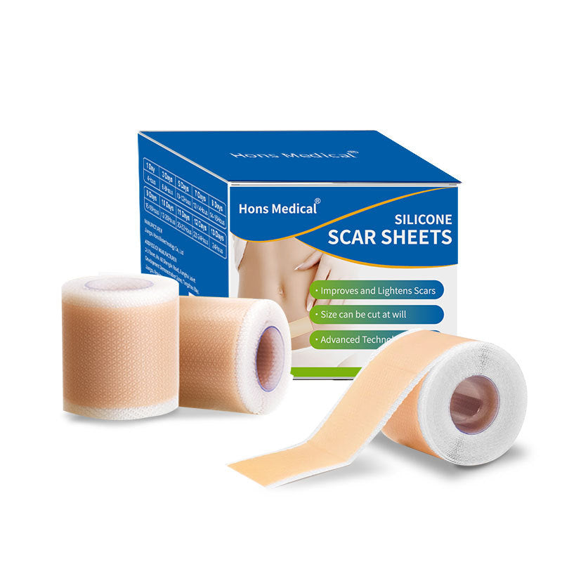 Cinta de silicona para cicatrices (1,6 pulgadas x 20 pulgadas [4 cm x 50 cm] por rollo), parche no irritante para todo tipo de piel 